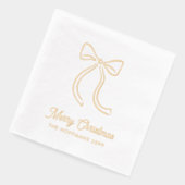 Aangepaste Coquette Bow Illustratie Kerst Servette Folie Servetten (Links)