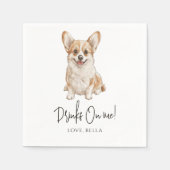 Aangepaste Corgi Art Pet Cocktail servetten bruilo (Voorkant)