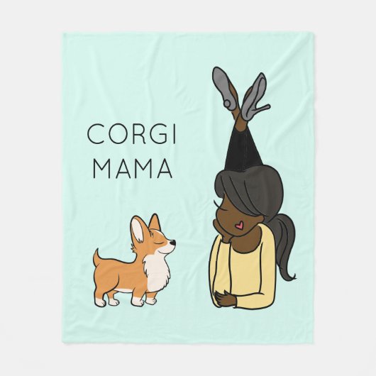 Aangepaste Corgi Mama Fleece Blanket (Voorkant)