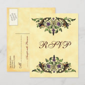 Aangepaste cornucopia Thanksgiving RSVP Briefkaart (Voorkant / Achterkant)