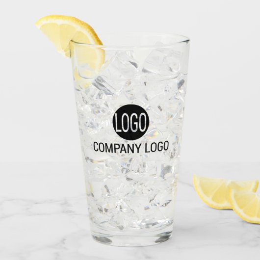 Aangepaste Corporate Logo Glass Tumblers (Voorkant ijs)