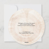 Aangepaste Corporate Logo Wood Tree Christmas Foli Feestdagenkaart (Achterkant)