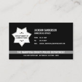 Aangepaste Correcties Officer Logo Badge Visitekaartje (Voorkant)