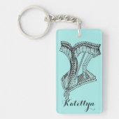 Aangepaste Corset-Sleutelhanger met offerte Sleutelhanger (Voorkant)