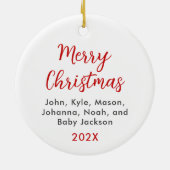 Aangepaste coupons kerstfoto keramisch ornament (Achterkant)