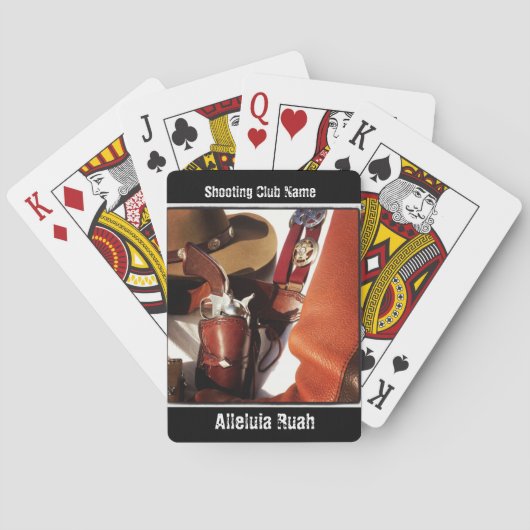 Aangepaste Cowboy Action Fast Draw Card Deck Speelkaarten (Achterkant)