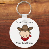 Aangepaste Cowboy Blond Sleutelhanger (Voorkant)