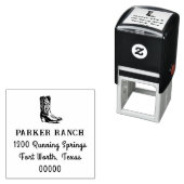 Aangepaste Cowboy Boot Western retouradres Zelfinktende Stempel (In situ)