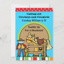 Aangepaste Cowboy Hoedown Westerne verjaardag Kaart