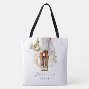 Aangepaste Cowgirl Trouwjurk Cowgirl Laarzen Bruid Draagtas