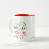 Aangepaste Cozy Sweaters Rood Groen Kerst Tweekleurige Koffiemok (Voorkant links)