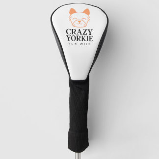Aangepaste Crazy Yorkie Golfclub Hoofddeksel Golfheadcover