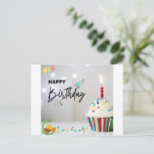 Aangepaste creaties: gepersonaliseerde verjaardags uitnodiging briefkaart (Staand voorkant)