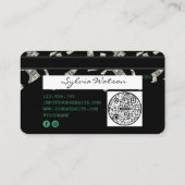 Aangepaste creditcard geactiveerd visitekaartje (Achterkant)