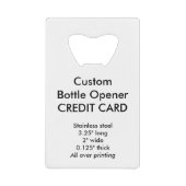 Aangepaste creditcardstijl botopening kredietkaart flessenopener (Voorkant)
