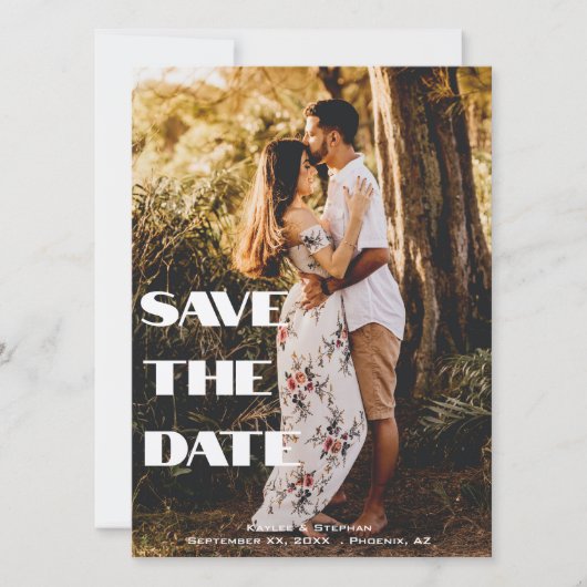 Aangepaste Creëer Modern Elegant gepersonaliseerde Save The Date (Voorkant)