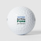 Aangepaste Creëer Uw Eigen Pensioen Golfballen (Voorkant)