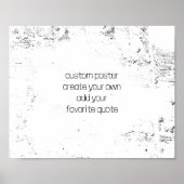 aangepaste creëer uw eigen quote muurkunst in nood poster (Voorkant)
