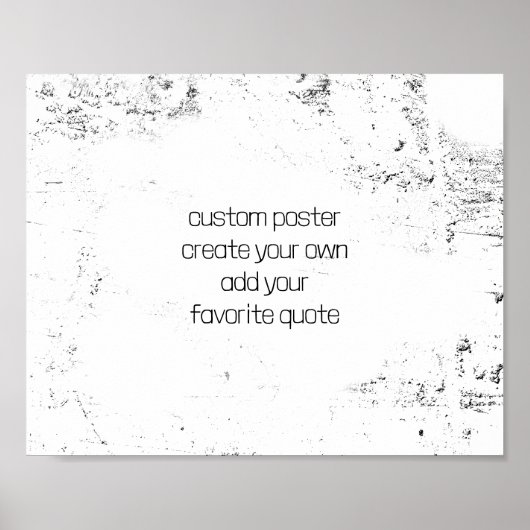aangepaste creëer uw eigen quote muurkunst in nood poster (Voorkant)