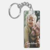 Aangepaste Creëer voor eigen foto en naam Sleutelhanger (Voorkant Links)