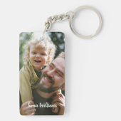 Aangepaste Creëer voor eigen foto en naam Sleutelhanger (achterkant)