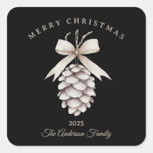 Aangepaste crème witte pinecone kerstcadeau