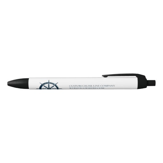 Aangepaste Cruise Line Scheepsstuurwiel Nautilus M Zwarte Inkt Pen (Bovenkant)