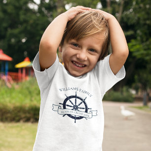 Aangepaste cruise Ship Nautical Family Ocean Vacki Kinder Shirts