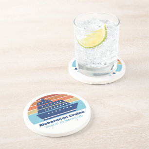 Aangepaste cruiseschepen reis zonnescherm zandsteen onderzetter