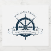 Aangepaste cruiseschip Marine Blauw Nautische Part Bier Etiket (Enkel label)