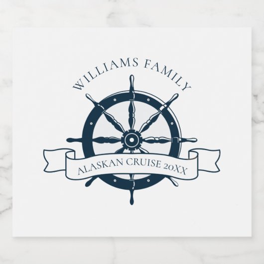 Aangepaste cruiseschip Marine Blauw Nautische Part Bier Etiket (Enkel label)