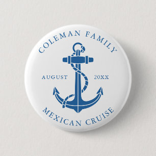 Aangepaste Cruiseschip Nautilusanker Familie Match Ronde Button 5,7 Cm
