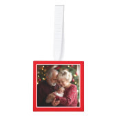 Aangepaste Cube Kerst Ornament Foto Aangepaste tek (Voorkant)