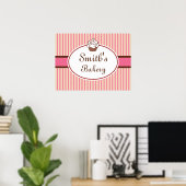 Aangepaste Cupcake Bakkerij teken Art Print (Thuiskantoor)