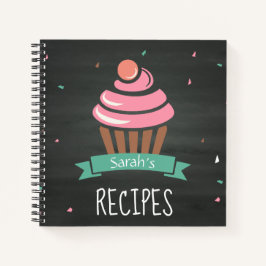 Aangepaste cupcake-chalkboard laptop uit de cichor notitieboek