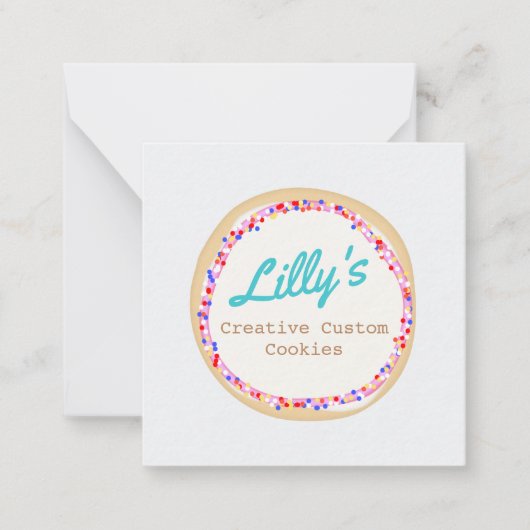 Aangepaste Cupcake of Cookie Decorator Notitiekaartje (Voorkant)