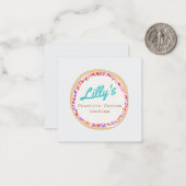 Aangepaste Cupcake of Cookie Decorator Notitiekaartje (Voorkant / Achterkant in situ)