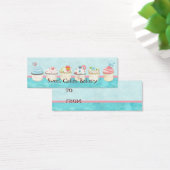 Aangepaste Cupcake Sweet Shoppe Gift Labels Mini Visitekaartjes (Bureau)