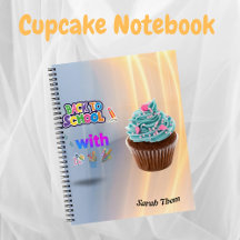 Aangepaste Cupcake Terug naar School Spiraal Noteb