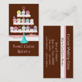 Aangepaste cupcake Visitekaartjes met zoete smaak (Voorkant / Achterkant)