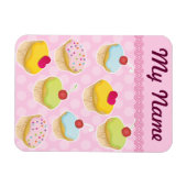 Aangepaste cupcakes magneet (Horizontaal)