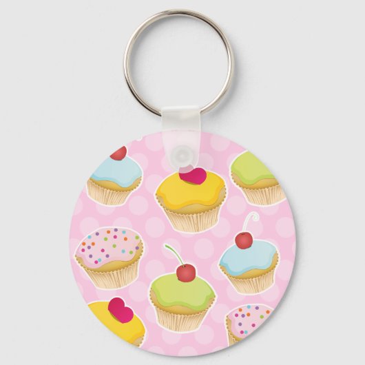 Aangepaste cupcakes sleutelhanger (Voorkant)