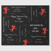Aangepaste Cupid Valentijns Cadeaupapier (Vlak)
