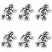Aangepaste-Cut Vinyl Sticker: Roller Girl Sticker (Voorkant)