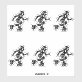 Aangepaste-Cut Vinyl Sticker: Roller Girl Sticker