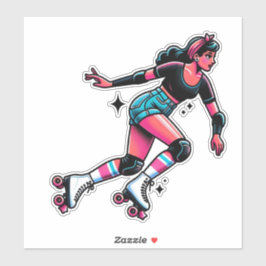Aangepaste-Cut Vinyl Sticker: Roller Girl Sticker