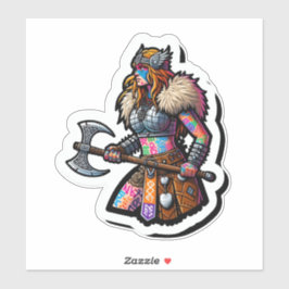Aangepaste-Cut Vinyl Sticker: Warrior Woman Sticker