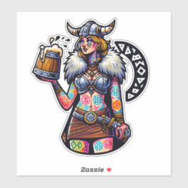 Aangepaste-Cut Vinyl Sticker: Warrior Woman Sticker