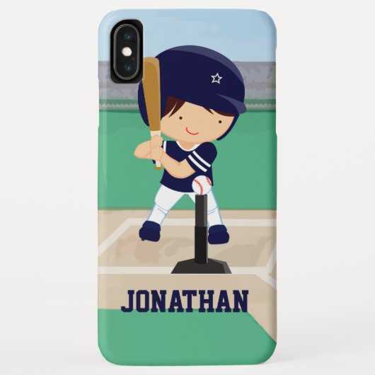 Aangepaste Cute Baseball cartoon player Case-Mate iPhone Case (Achterkant)