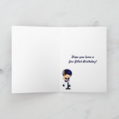 Aangepaste Cute Baseball cartoon player Kaart (Binnen)